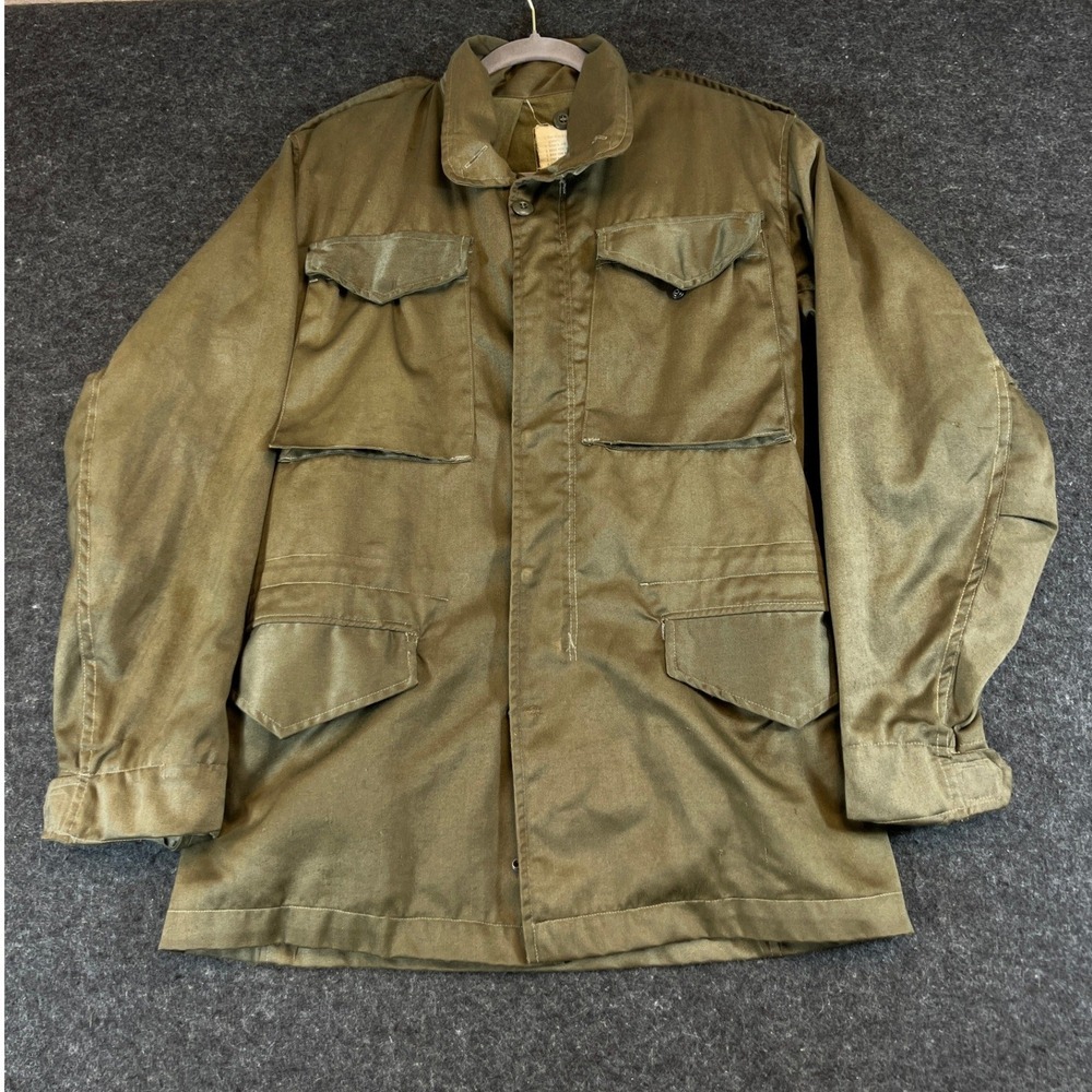 Vintage 60s US Military M65 Field Combat Uniform Jacket Men Medium Green Utility